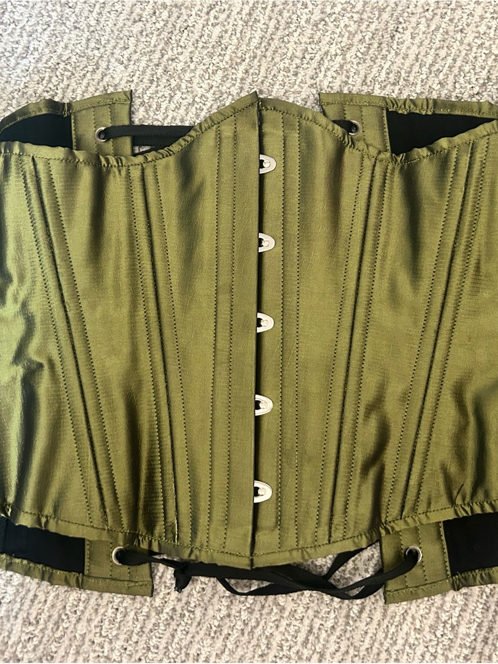 Olive Green Structured Waist Corset - Women's Accessory